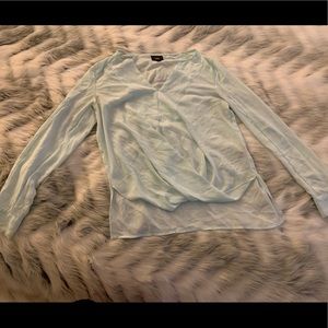 Mossimo Light Mint Twist Front Sheet Long Sleeve